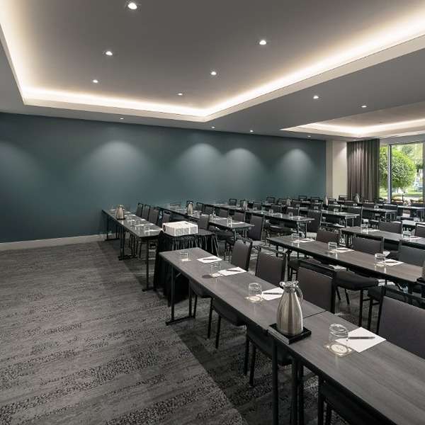 Meeting setup in Mountain Shadows conference room.