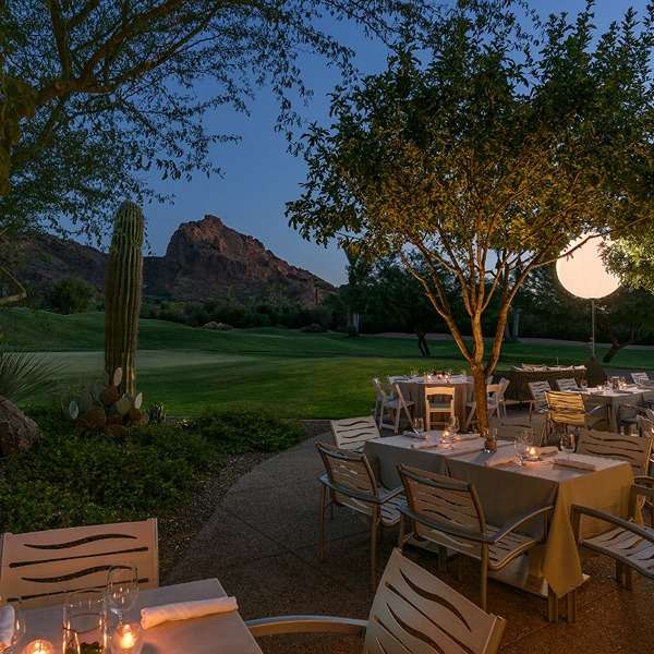 Mountain Shadows restaurant with a serene view.