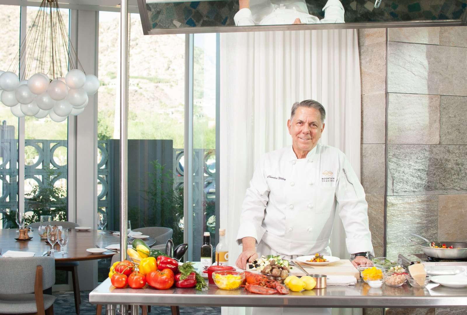 Chef Charles Wiley doing a cooking demo