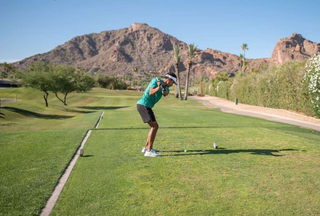 golfer playing The Short Course hole 1